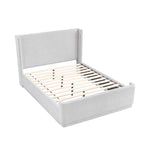 Carmel Queen Platform Bed LITE GREY