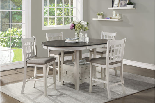 Junipero 5pcs Counter Set ANTIQUE WHITE/ROSY BROWN