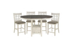 Junipero 5pcs Counter Set ANTIQUE WHITE/ROSY BROWN