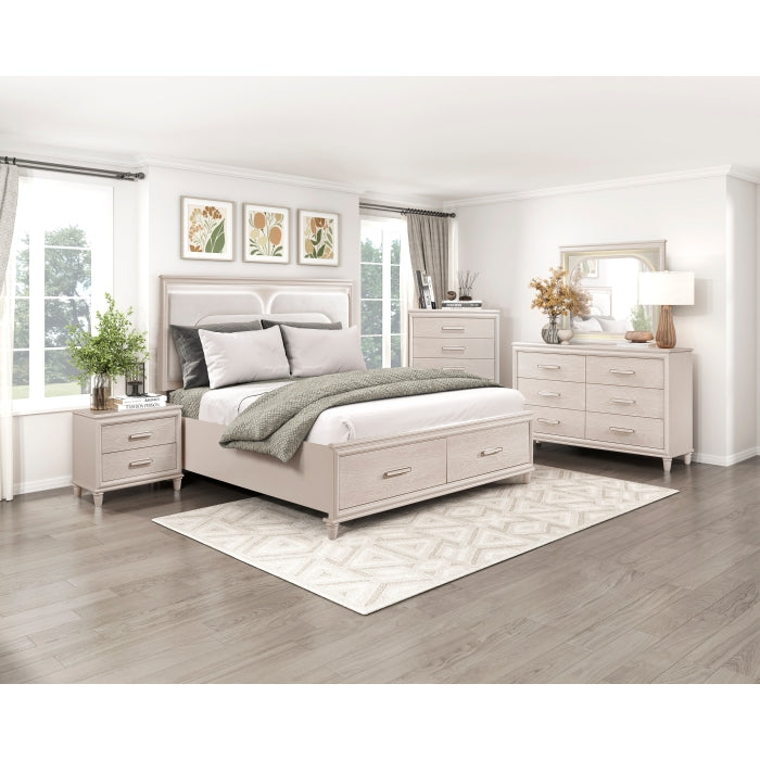 Queen Storage Platform Bed W/LED new collection no name