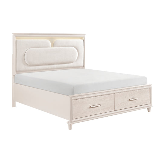 Queen Storage Platform Bed W/LED new collection no name
