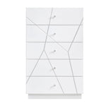 New Collection #2455- 5 Drawer Chest WHITE
