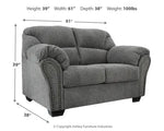 Allmaxx Loveseat PEWTER