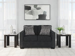 Jasmine Peaks Loveseat COAL