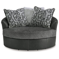 Brixley Pier Oversized Swivel Accent Chair GRAPHITE