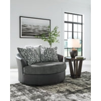 Brixley Pier Oversized Swivel Accent Chair GRAPHITE