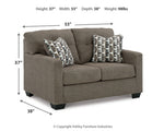 Mahoney Loveseat CHOCOLATE