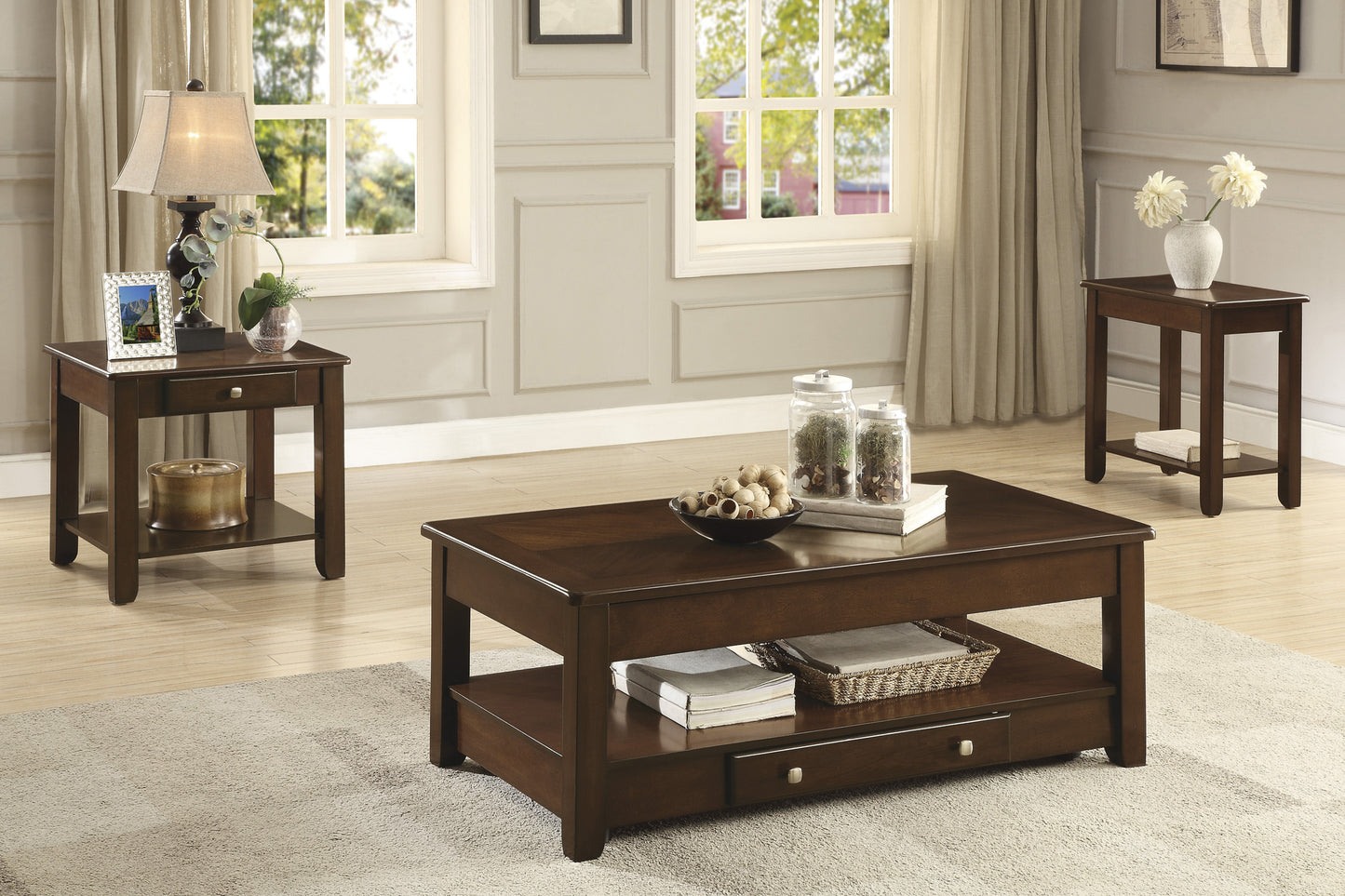 Ballwin End Table DARK CHERRY