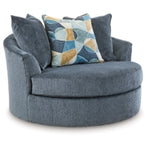 Maxon Place Oversized Swivel Accent Chair NAVY