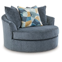 Maxon Place Oversized Swivel Accent Chair NAVY