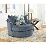 Maxon Place Oversized Swivel Accent Chair NAVY