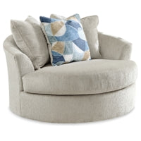 Maxon Place Oversized Swivel Accent Chair STONE