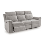 Barnsana Reclining Power Sofa ASH