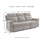 Barnsana Reclining Power Sofa ASH