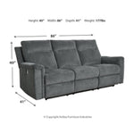 Barnsana Reclining Power Sofa GRAVEL
