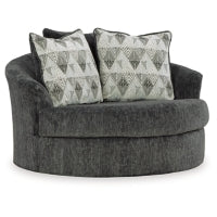 Biddeford Oversized Swivel Accent Chair SHADOW