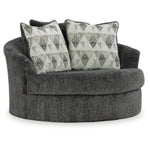 Biddeford Oversized Swivel Accent Chair SHADOW