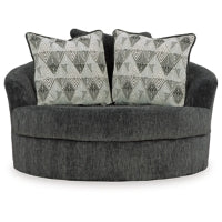 Biddeford Oversized Swivel Accent Chair SHADOW