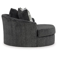 Biddeford Oversized Swivel Accent Chair SHADOW