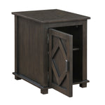 Lakeside Door End Table BROWN