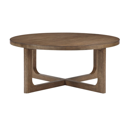 Blake Round Coffee Table LITE BROWN