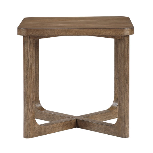 Blake Sq. End Table LITE BROWN