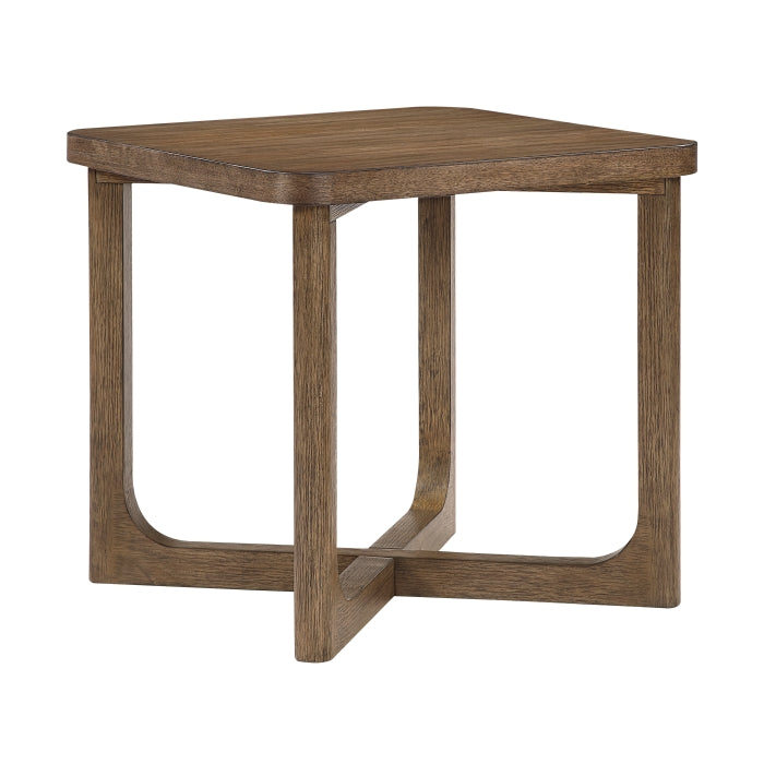 Blake Sq. End Table LITE BROWN
