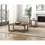 Blake Sq. End Table LITE BROWN