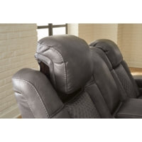 Fyne-Dyme PWR REC Sofa with ADJ Headrest SHADOW