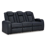 Fyne-Dyme PWR REC Sofa with ADJ Headrest SAPPHIRE