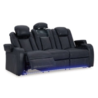 Fyne-Dyme PWR REC Sofa with ADJ Headrest SAPPHIRE