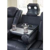 Fyne-Dyme PWR REC Sofa with ADJ Headrest SAPPHIRE