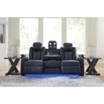 Fyne-Dyme PWR REC Sofa with ADJ Headrest SAPPHIRE