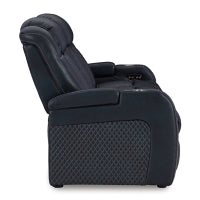 Fyne-Dyme PWR REC Sofa with ADJ Headrest SAPPHIRE