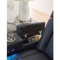 Fyne-Dyme PWR REC Sofa with ADJ Headrest SAPPHIRE