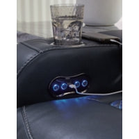 Fyne-Dyme PWR REC Sofa with ADJ Headrest SAPPHIRE