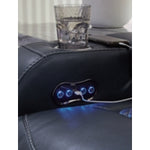 Fyne-Dyme PWR REC Sofa with ADJ Headrest SAPPHIRE