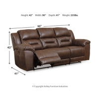 Stoneland Reclining Power Sofa CHOCOLATE