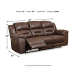 Stoneland Reclining Power Sofa CHOCOLATE