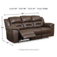 Stoneland Reclining Sofa CHOCOLATE