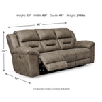 Stoneland Reclining Sofa FOSSIL