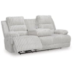 Rhines Falls REC PWR Sofa w/Drop Down Table ALLOY