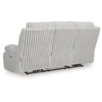 Rhines Falls REC PWR Sofa w/Drop Down Table ALLOY