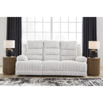 Rhines Falls REC PWR Sofa w/Drop Down Table ALLOY