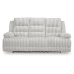 Rhines Falls REC PWR Sofa w/Drop Down Table ALLOY