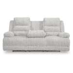 Rhines Falls REC PWR Sofa w/Drop Down Table ALLOY
