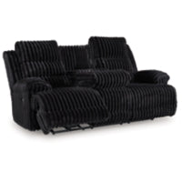 Rhine Falls REC PWR Sofa w/Drop Down Table ONYX