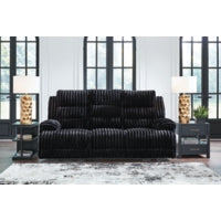 Rhine Falls REC PWR Sofa w/Drop Down Table ONYX