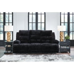 Rhine Falls REC PWR Sofa w/Drop Down Table ONYX