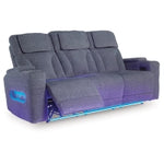 Studio Cave PWR REC Sofa with ADJ Headrest STEEL